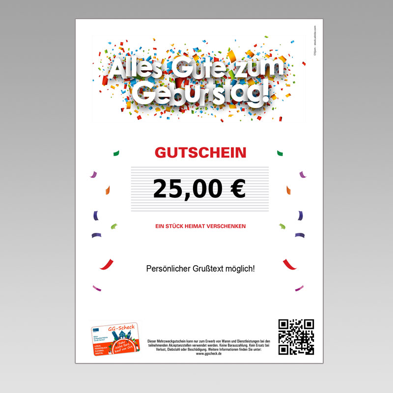 GG-Scheck Download - Geburtstag